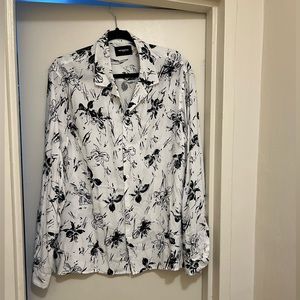 The Kooples Men’s White Shirt With Floral Print